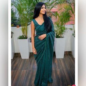 NEW. Pre-stitched ready to wear saree